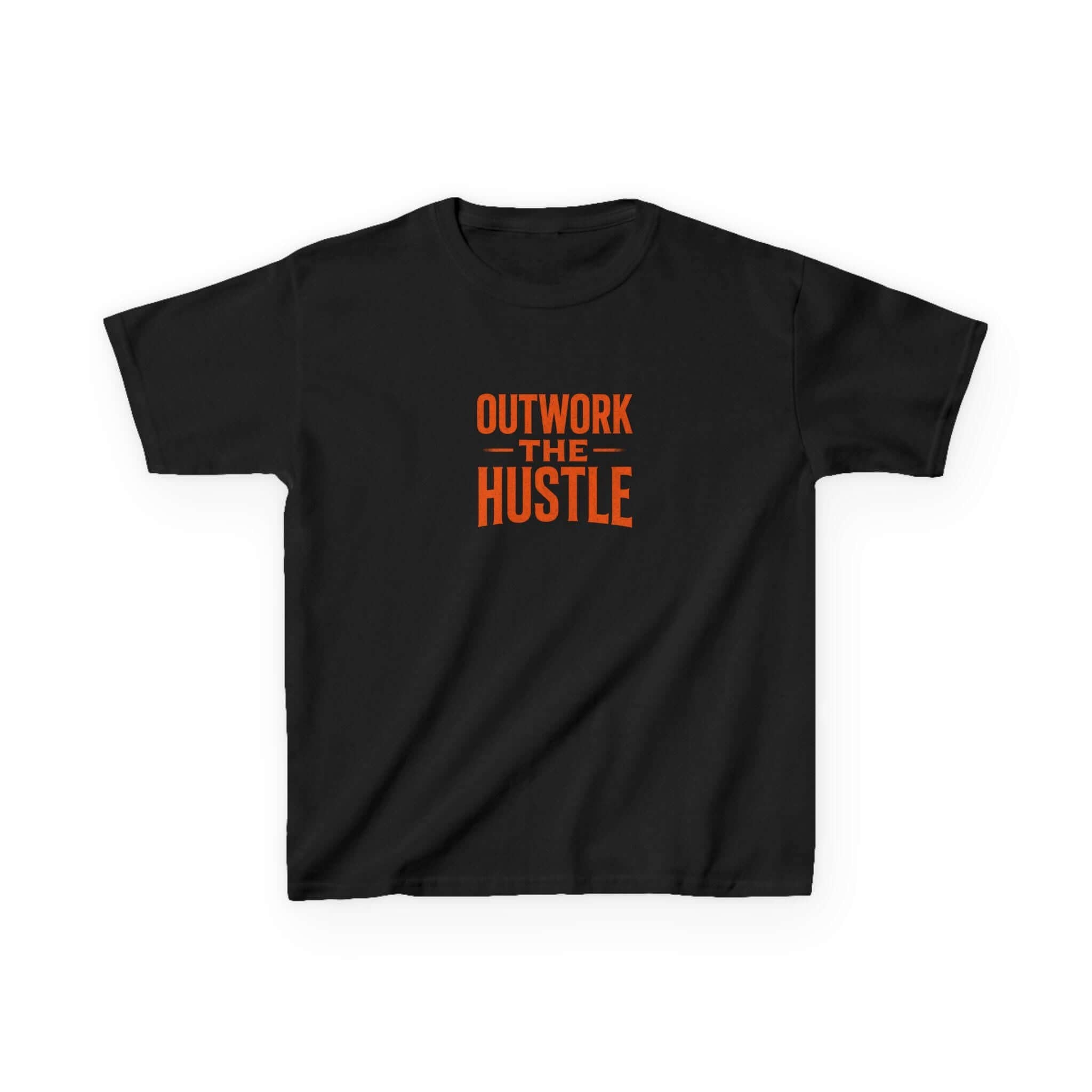 Kids Tee: "Outwork the Hustle" Motivational Youth Shirt